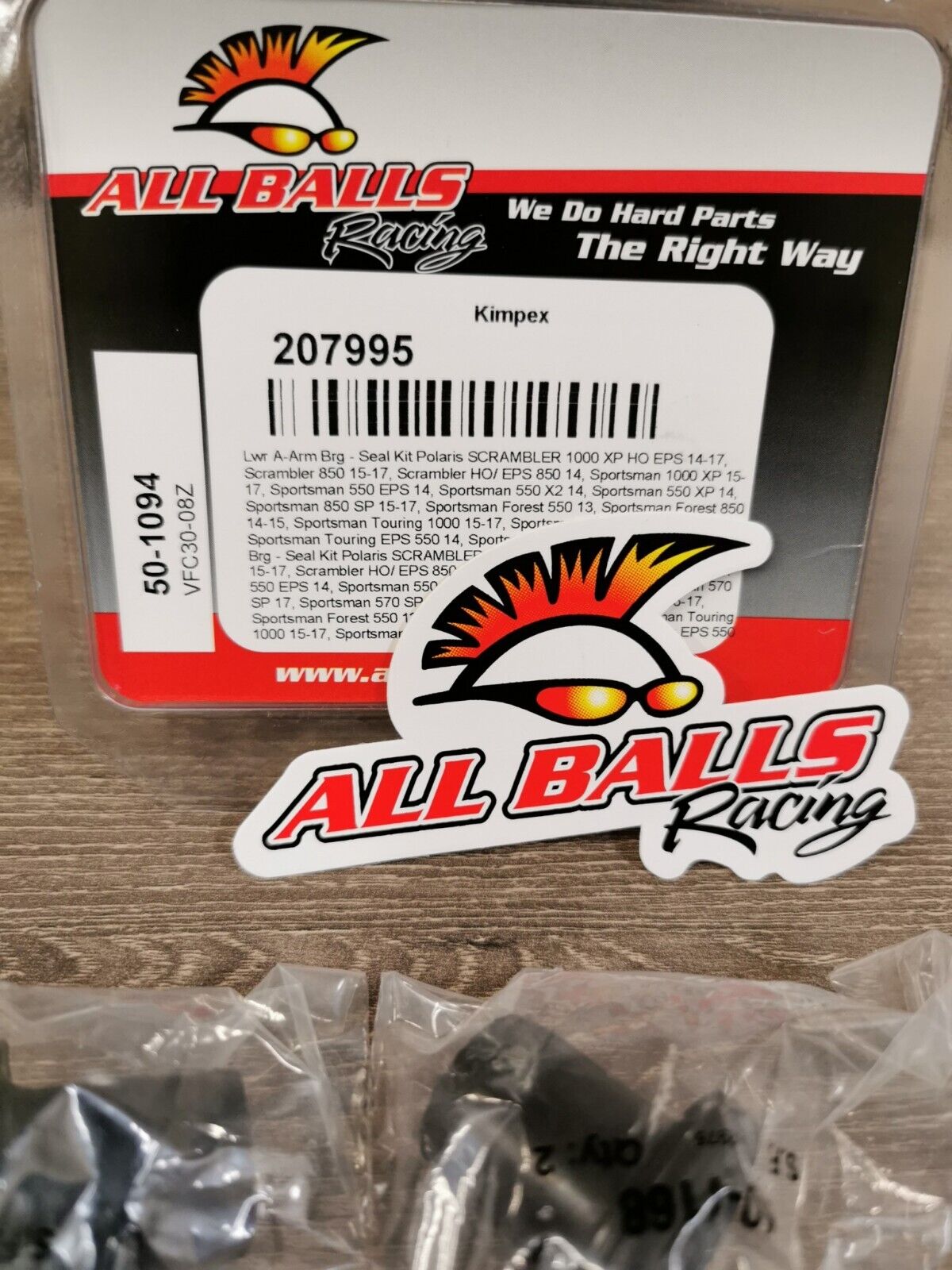 NOS ALL BALLS POLARIS SPORTSMAN 55O LOWER ARM BEARING SEAL KIT 50-1094 J50