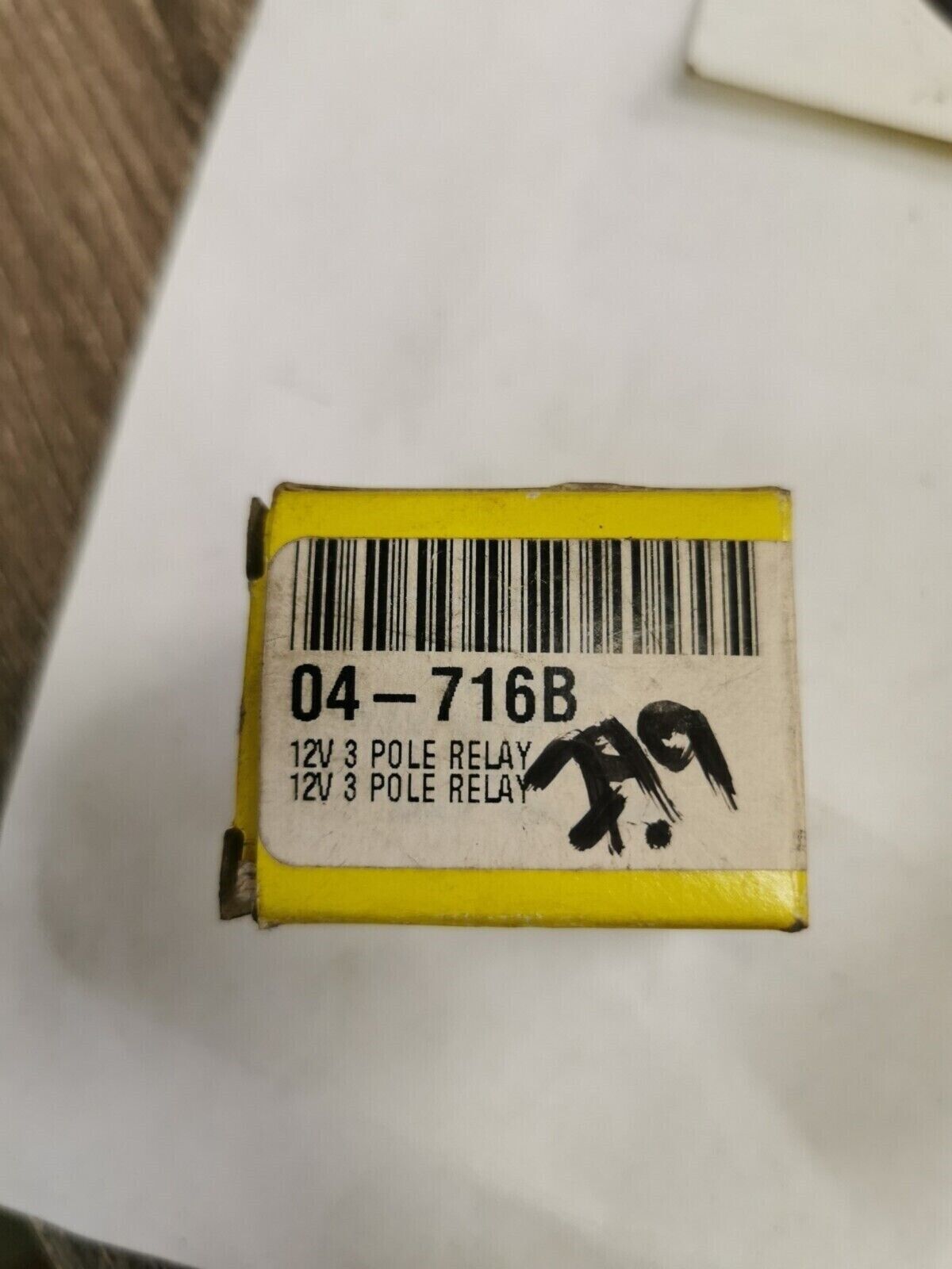 NOS AUTOMOTIVE FLASHER POLE RELAY 12V NO 550 04-716B J35