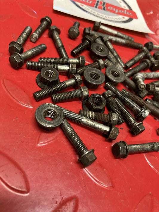 Kawasaki KDX200 1986 engine motor crankcase cover cylinder hardware bolt 1987