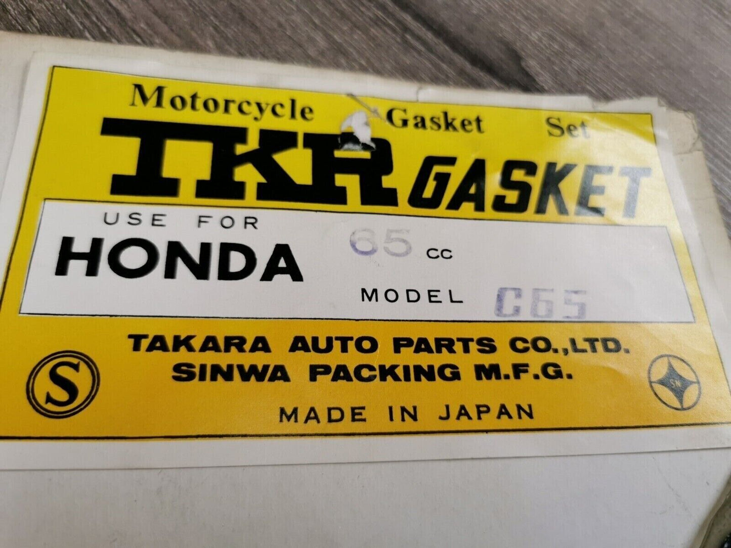NOS TKR GASKET HONDA C65 INCOMPLETE GASKET KIT SET J47