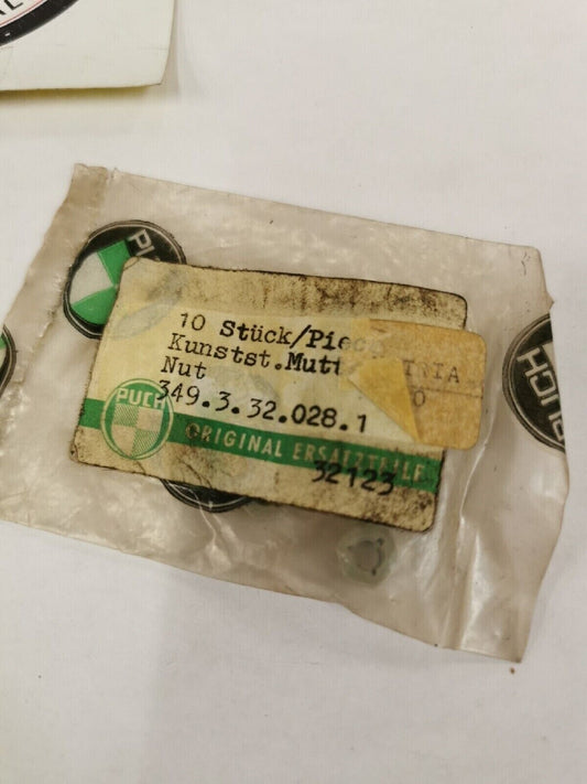 NOS PUCH BOMBARDIER MAXI BRAKE LEVER PLASTIC NUT 349.3.32.028.1 773-490-254 P3