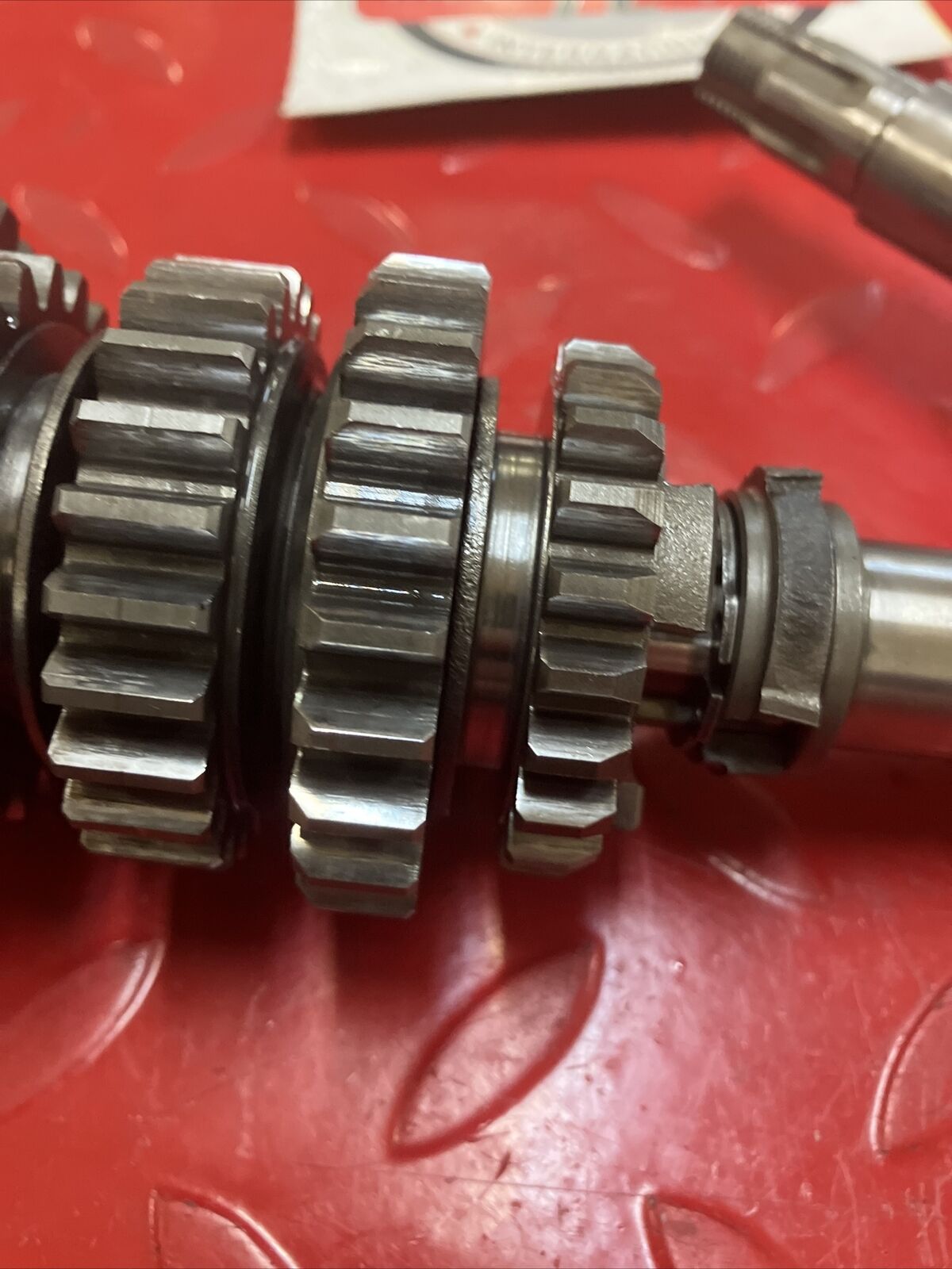 Suzuki RM125 1980 transmission mainshaft countershaft main counter shaft gear