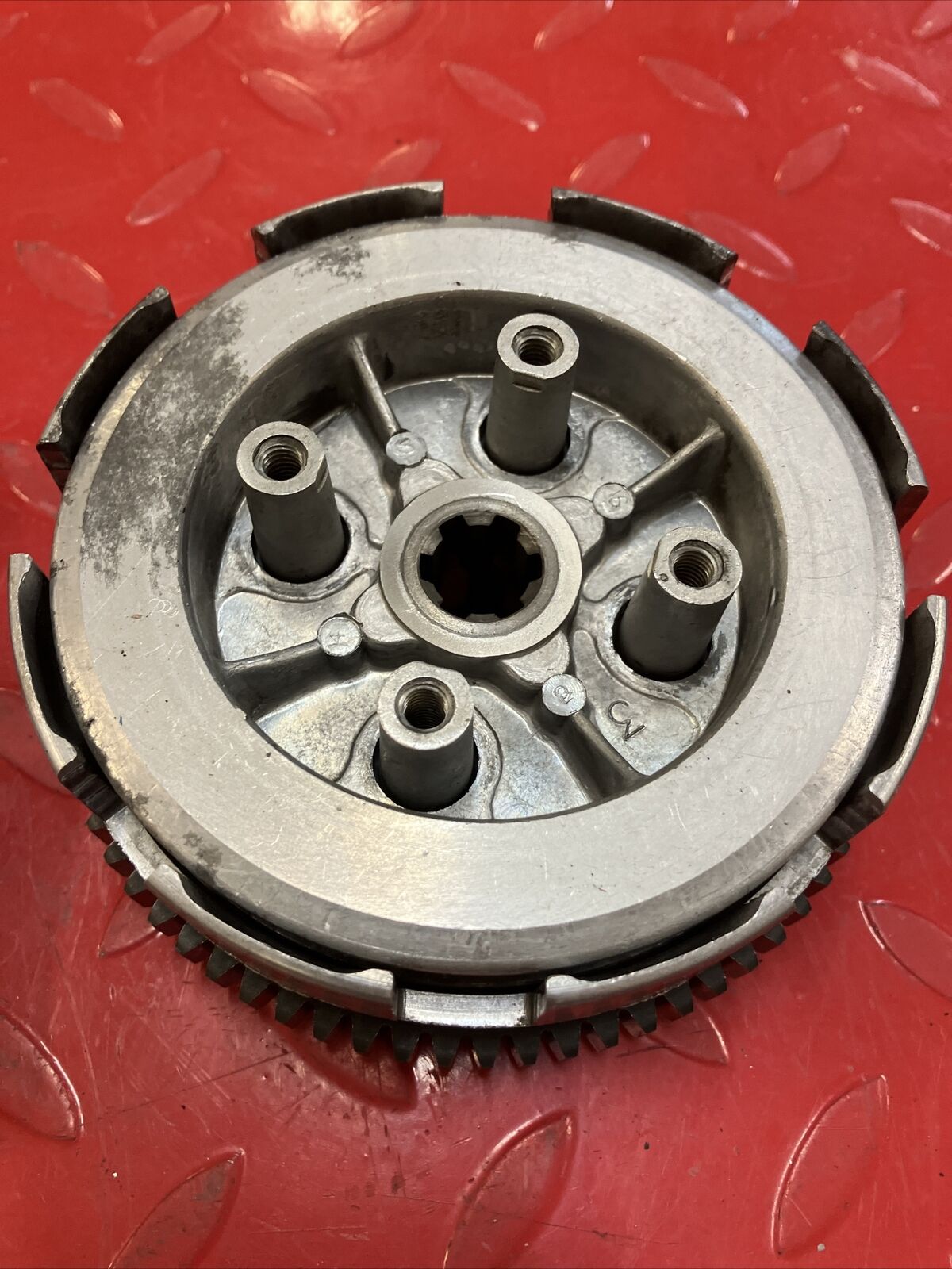 Honda XR80R 1986 clutch basket hub pressure plate 22100-149-000 22121-115-010