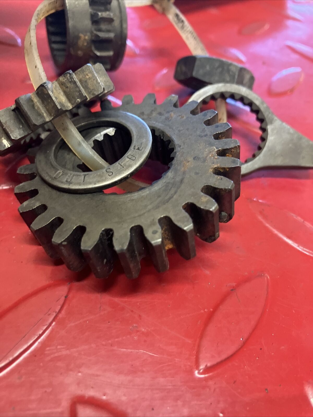 Honda XL350R 1986 crankshaft oil pump primary drive gear timing sprocket rotor