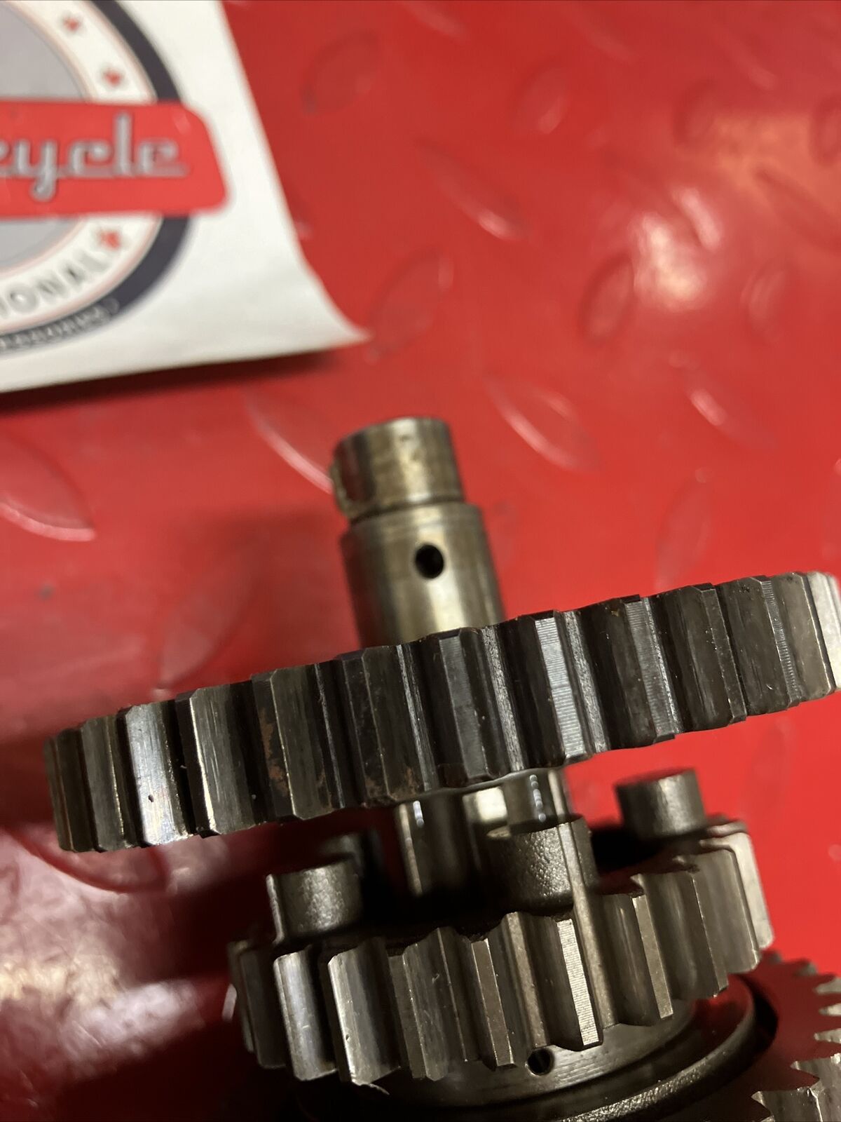 Honda XL350R 1984 transmission mainshaft countershaft main counter shaft gear