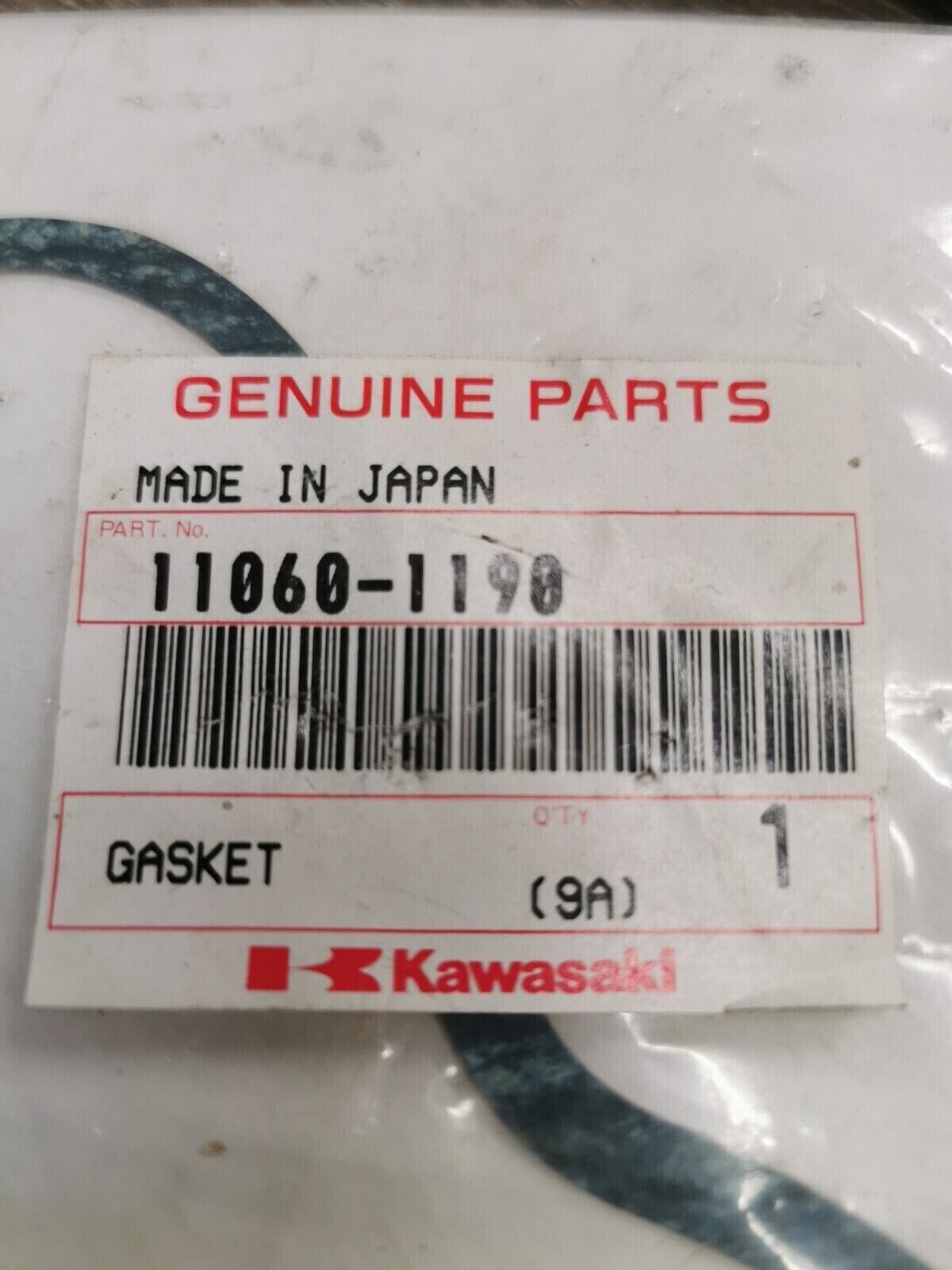 NOS KAWASAKI KX125 1992 1993 GASKET CLUTCH COVER INSIDE 11060-1190 K31