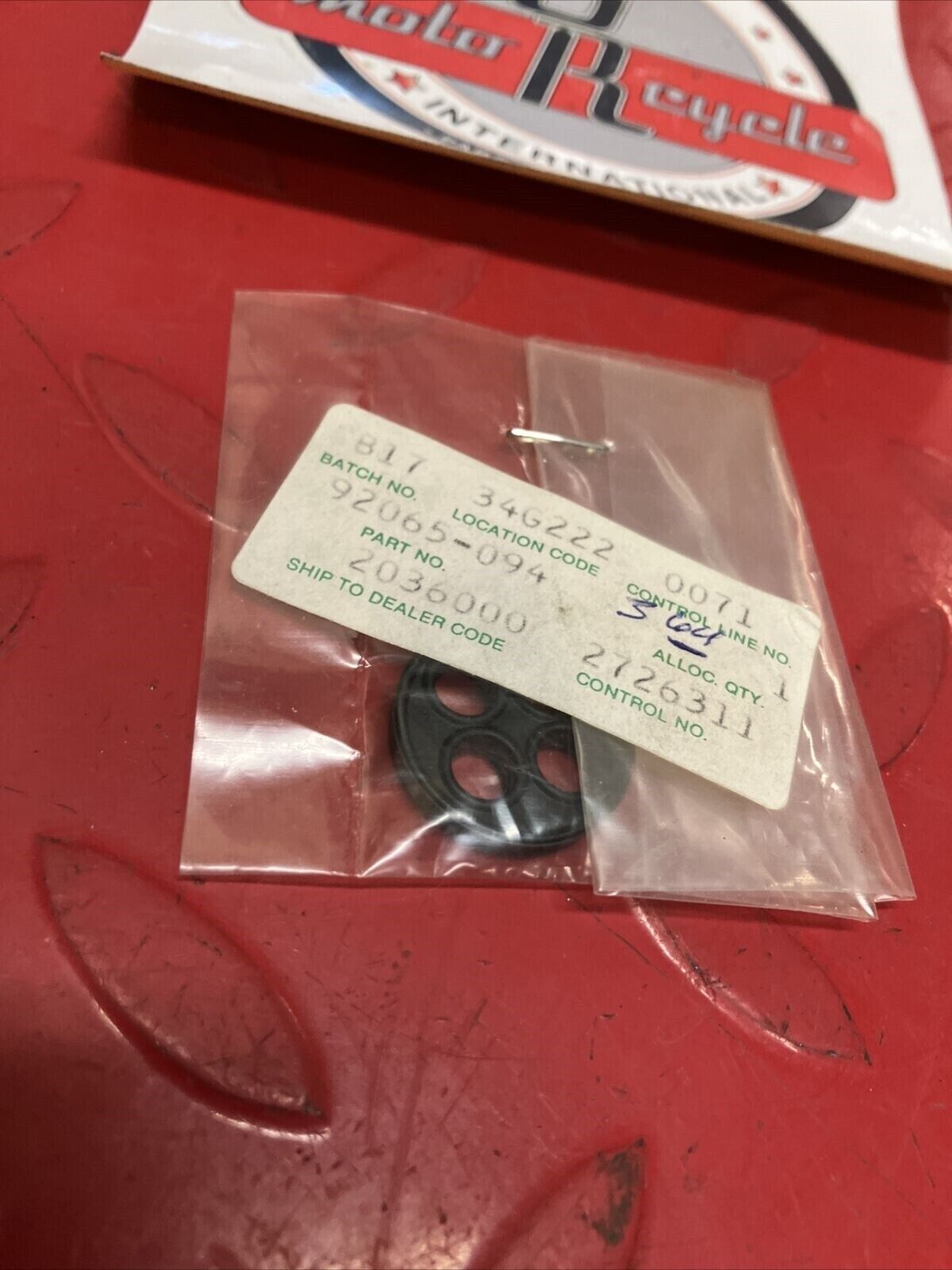 NOS KAWASAKI FUEL COCK CUP GASKET PETCOCK 92065-094 K20