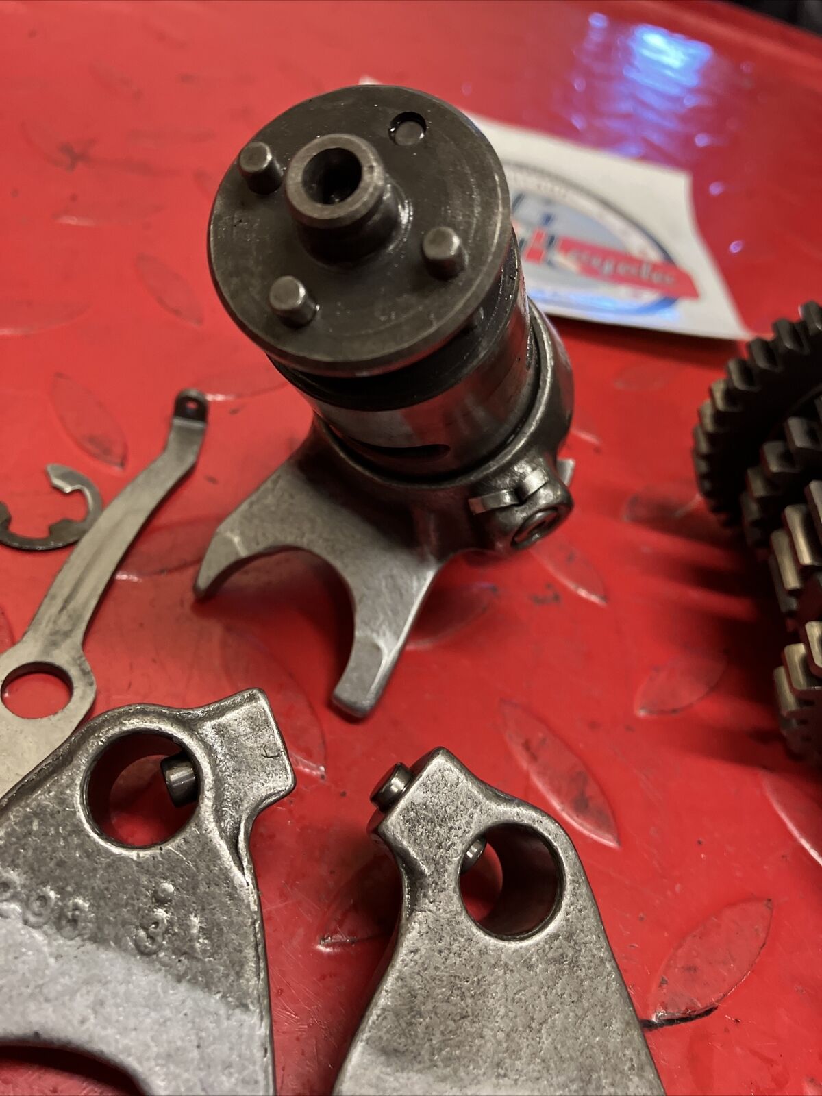 Yamaha U7E 1972 V70 transmission main counter shaft axle gear forks shift drum