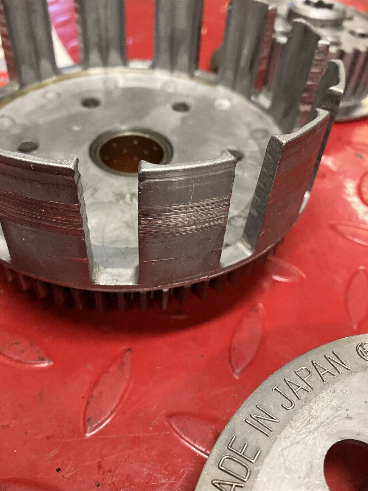 Kawasaki KDX200 1986 Clutch assembly basket hub pressure plate 1987