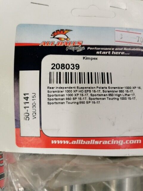 NOS ALL BALLS Polaris Scramble 1000 Rear Independent Suspension Kit 50-1141 J54