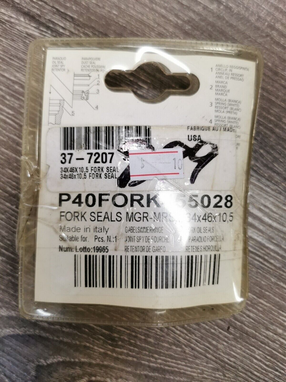 NOS ATHENA XR200R KDX175 KL250  KLR250  IT425 XT250 Fork Seals 37-7207 J35
