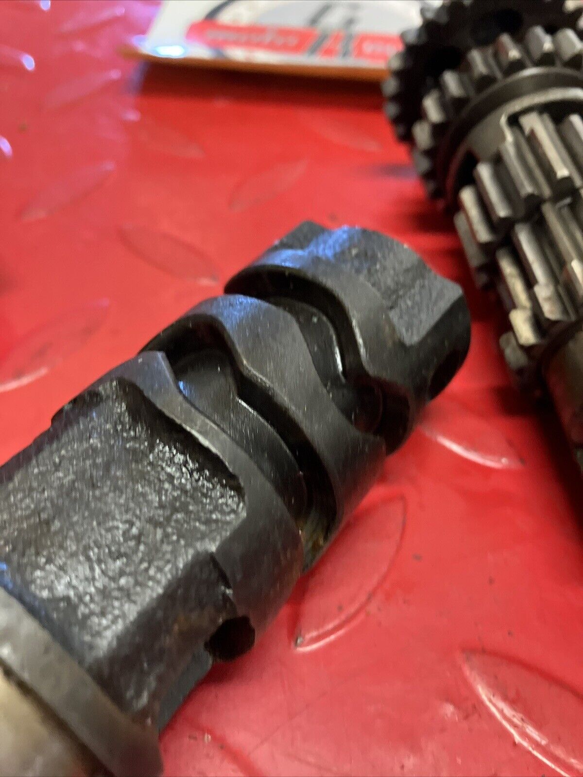 Honda XR75 1973 transmission fork drum shaft gear 1974 1975 1976