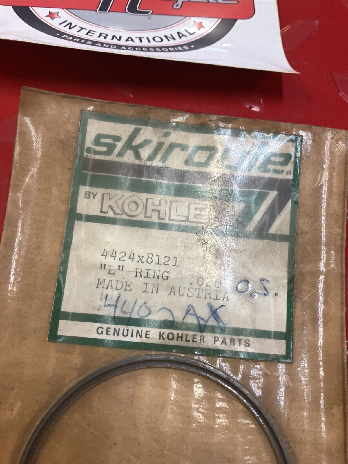 Nos Skiroule Kohler 440-2AX piston ring 4424x8121 4424-8121 S1