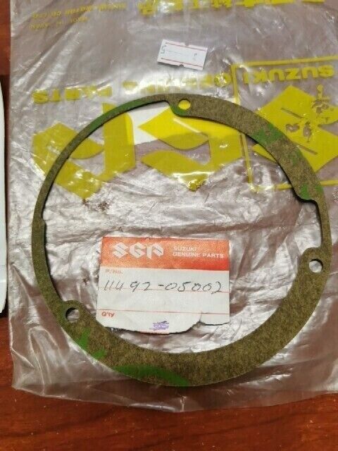 NOS Suzuki AC50 AS50 F50 CARBURETOR INSPECTION CAP COVER GASKET 11492-05002 S32
