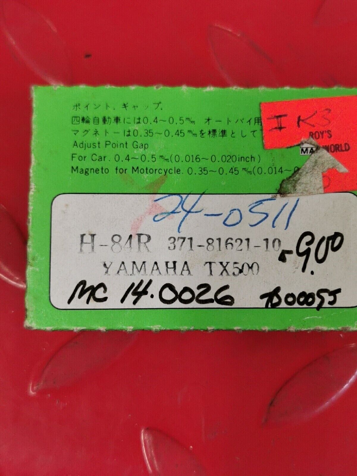 NOS YAMAHA RD250 TX500 XS750 IGNITION CONTACT POINTS 371-81621-10-00 J11