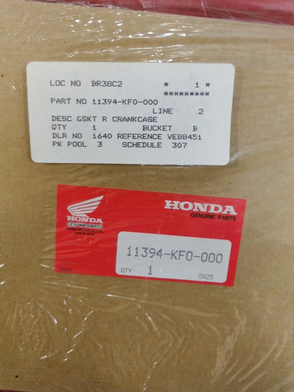NOS Honda 83 XR350R 84 85 XL350R GASKET RIGHT CRANKCASE COVER 11394-KF0-000 H30