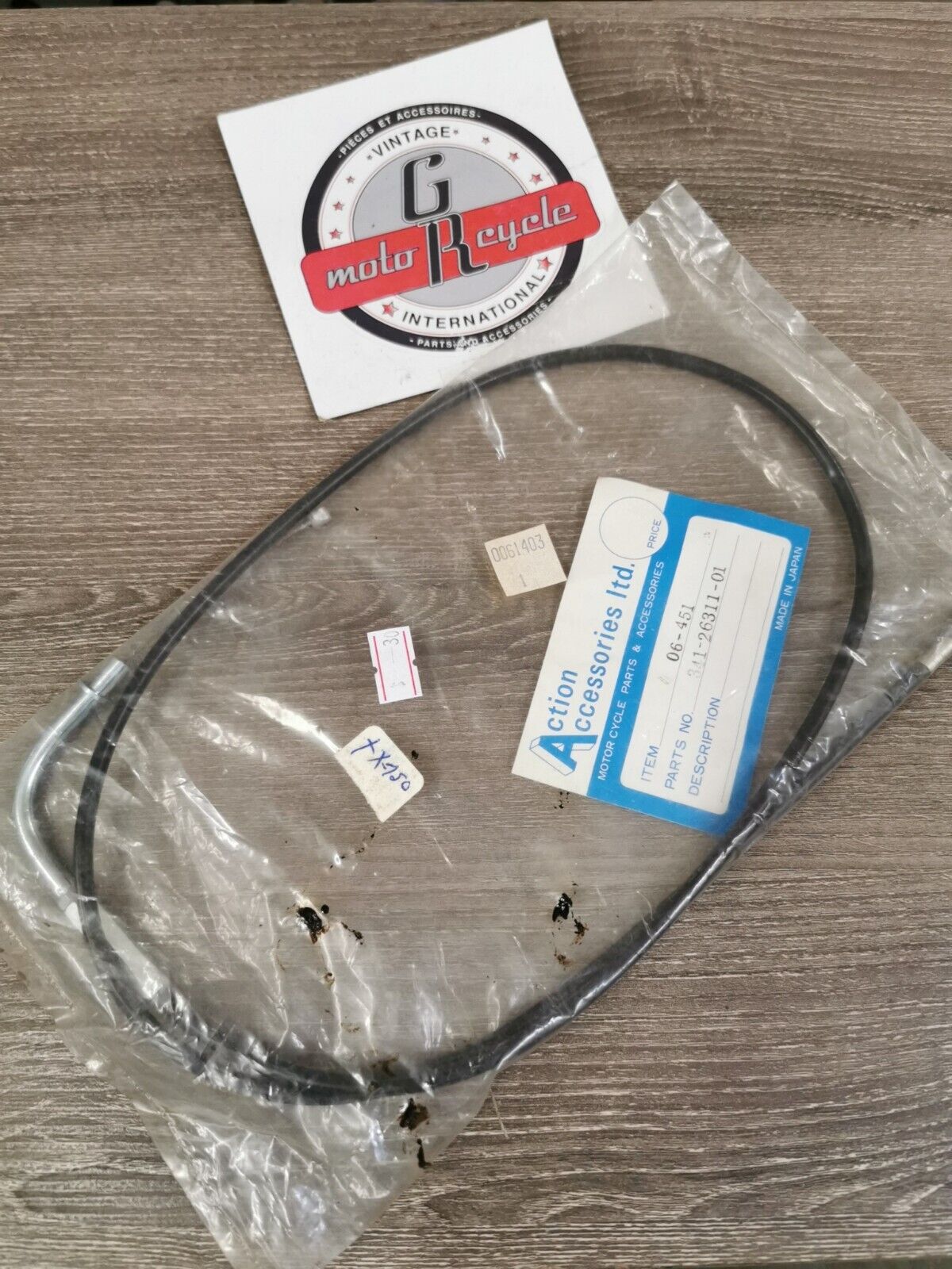 NOS ACTION ACCESSORIES TX750 CABLE THROTTLE 1 06-451 J30