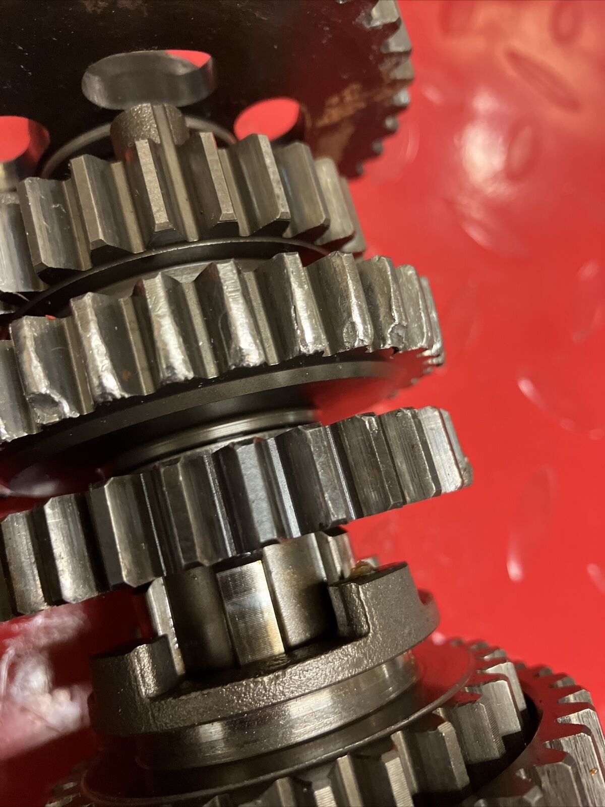 Honda XL350R 1984 transmission mainshaft countershaft main counter shaft gear