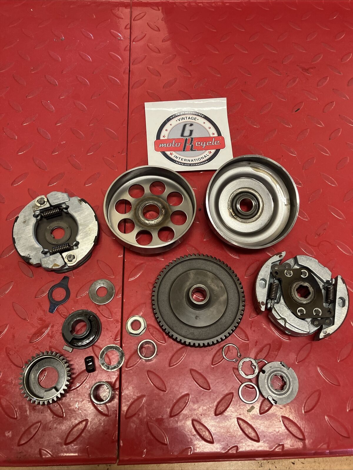 Yamaha MJ50 1982 Towny Clutch assembly carrier primary drive driven gear basket