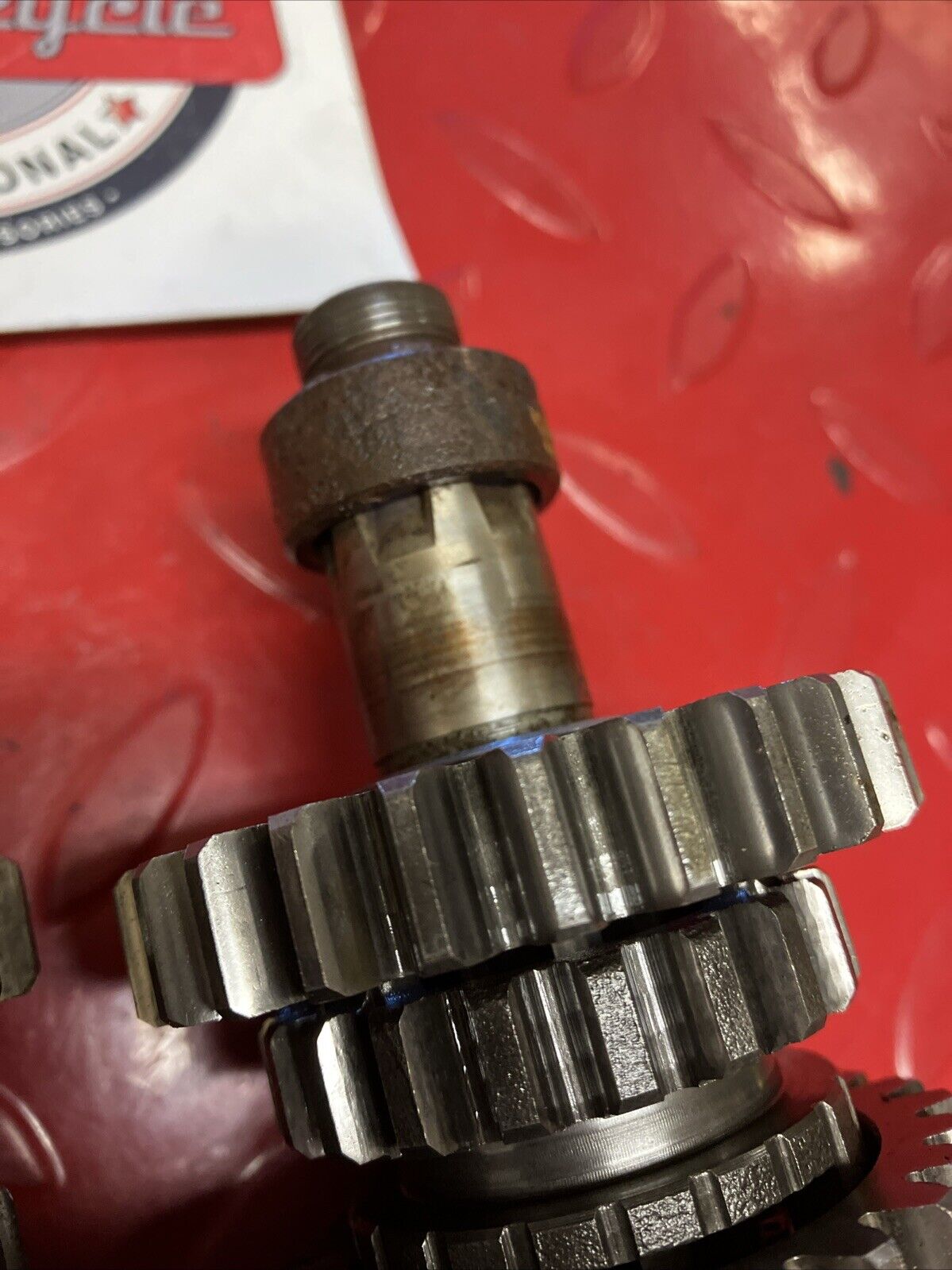 Yamaha YZ125 1983 Transmission mainshaft countershaft gear 1984 1985