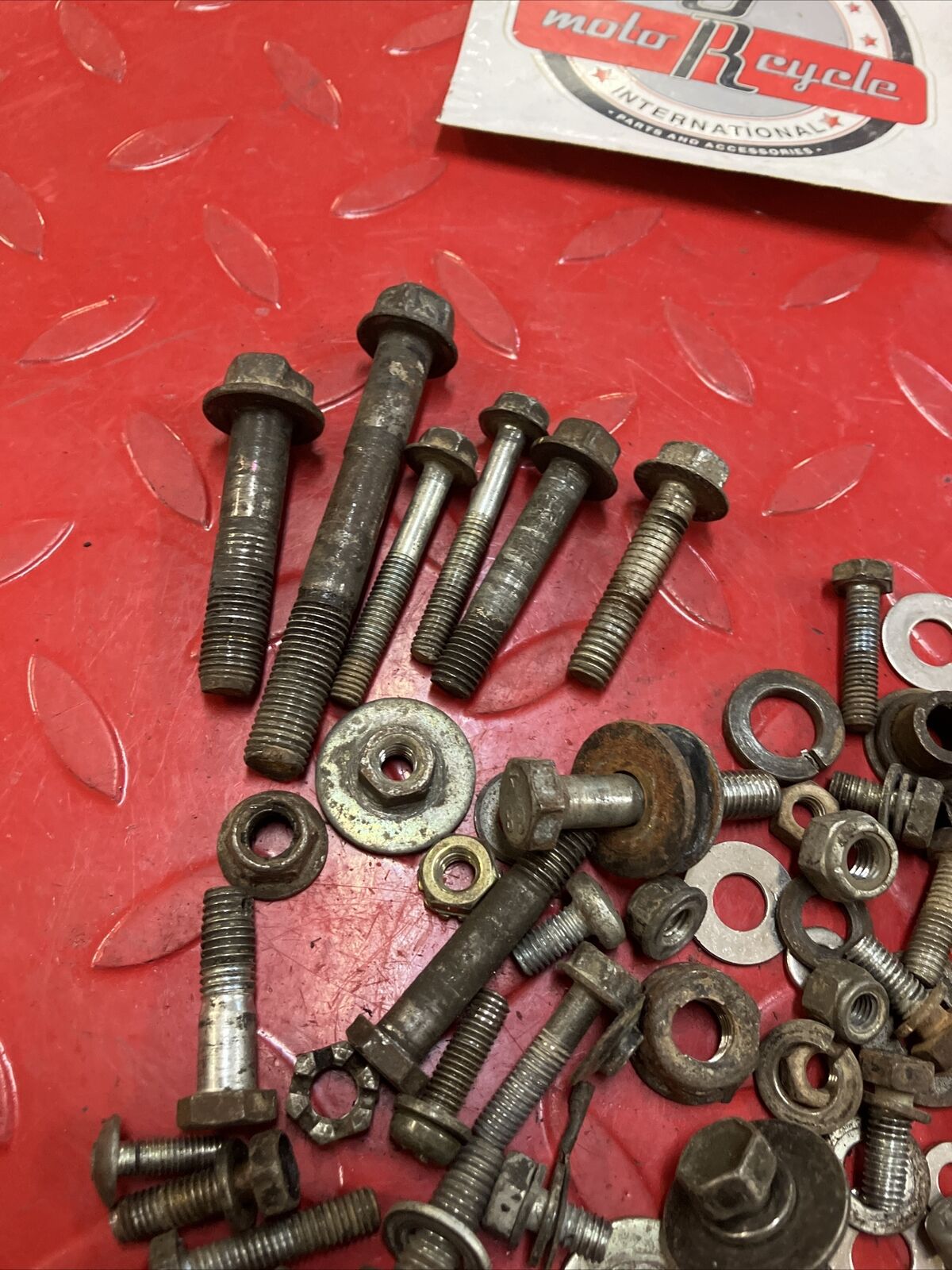 Suzuki RM125 1982 frame bolt nut washer collar hardware
