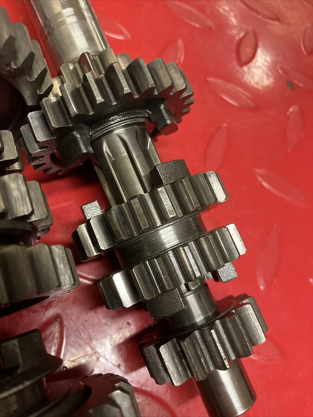 Suzuki DS100 1980 transmission gearshift gear shift drum cam forks axle shaft