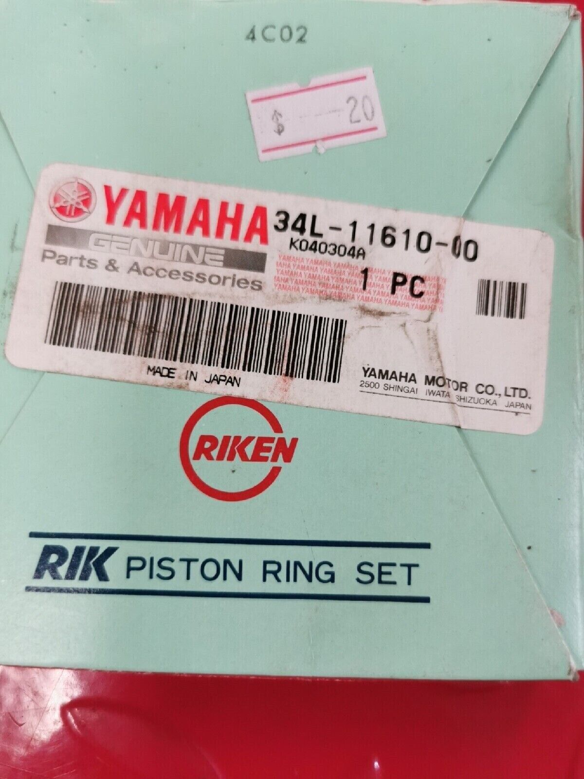 NOS YAMAHA  XV1600 XT600 1988 - 2003   PISTON RING SET  34L-11610-00-00 Y51