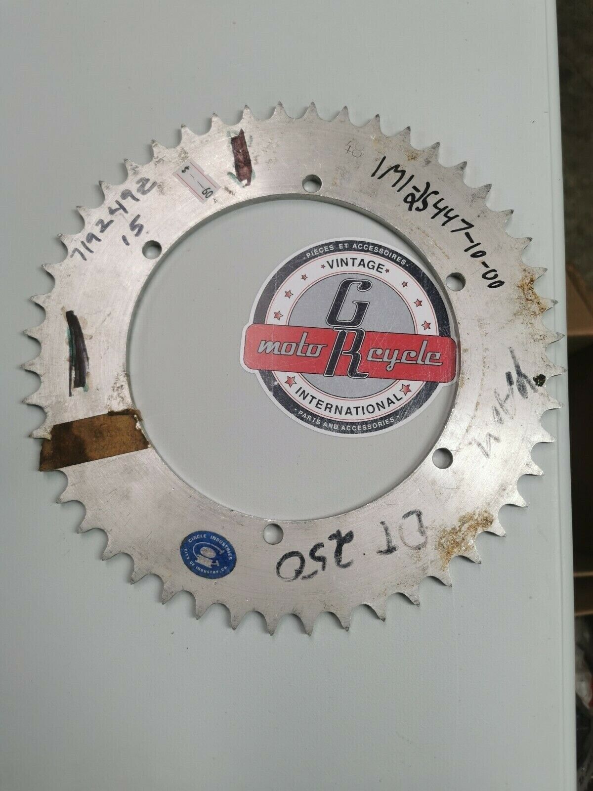 NOS Yamaha DT250 DT400 rear sprocket circle industries 48T 1M1-25447-10-00 Y6