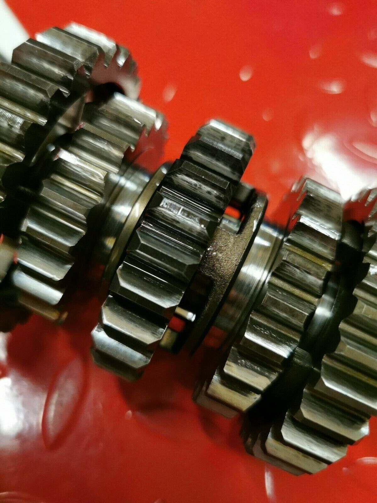 Suzuki RM250 1990 transmission mainshaft countershaft main counter shaft gear