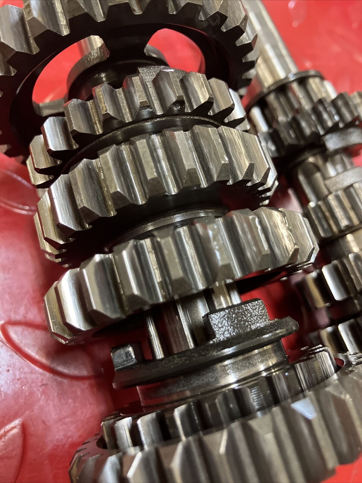 Suzuki RM125 1982 transmission mainshaft countershaft main cunter shaft gear