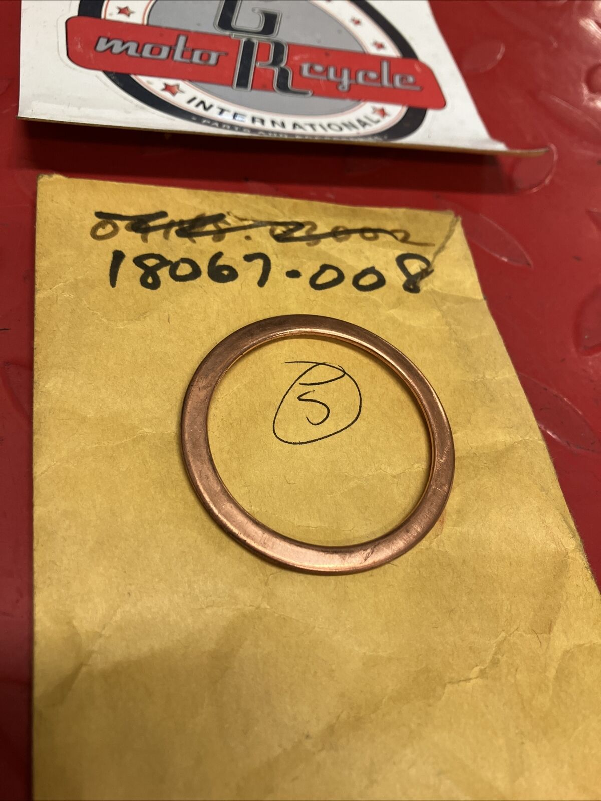 NOS KAWASAKI H1 EXHAUST PIPE GASKET 18067-008 K18
