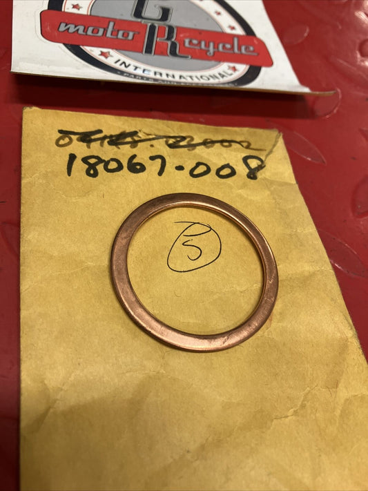 NOS KAWASAKI H1 EXHAUST PIPE GASKET 18067-008 K18