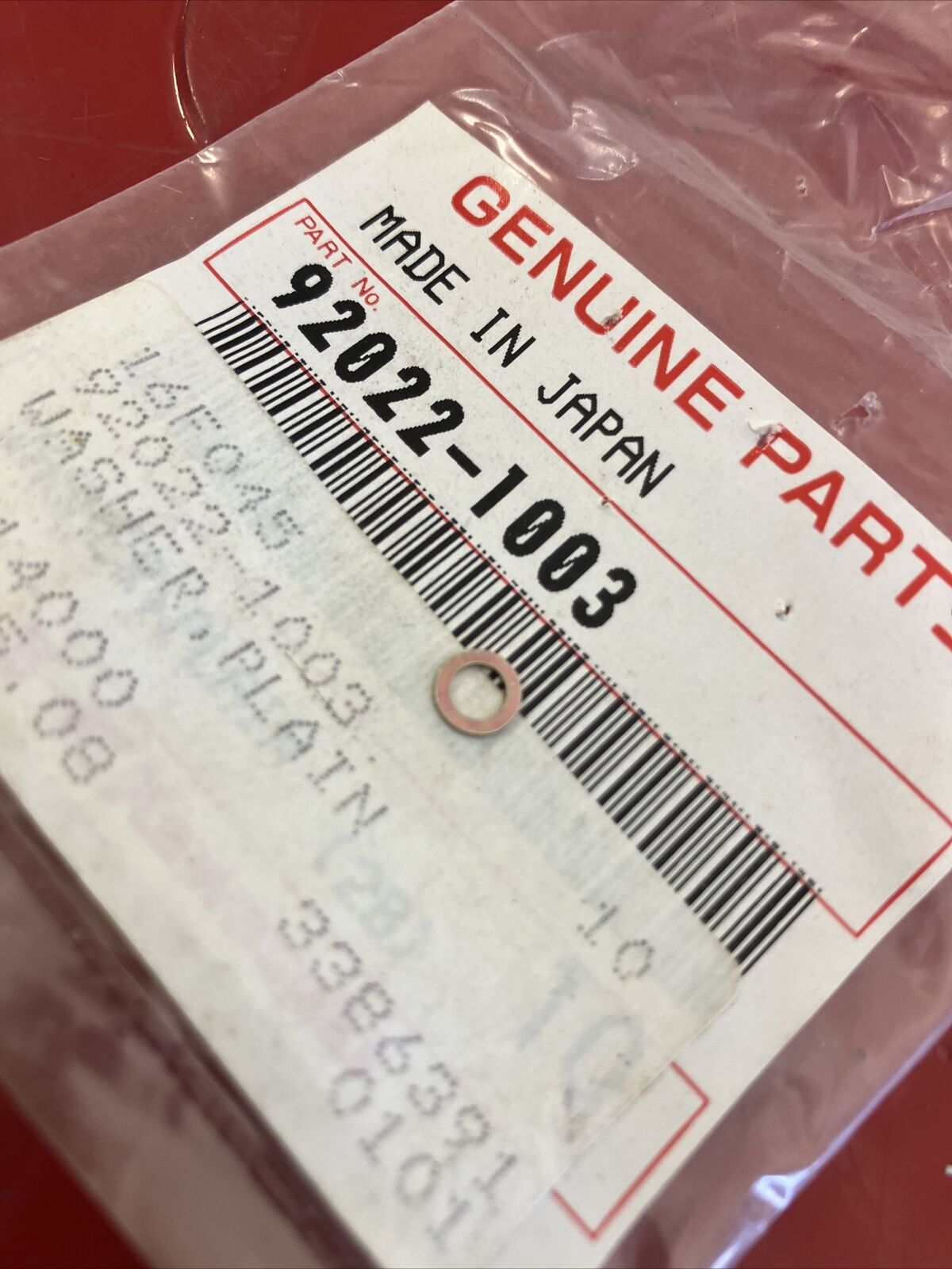 NOS Kawasaki CARBURETOR WASHER PLAIN K15