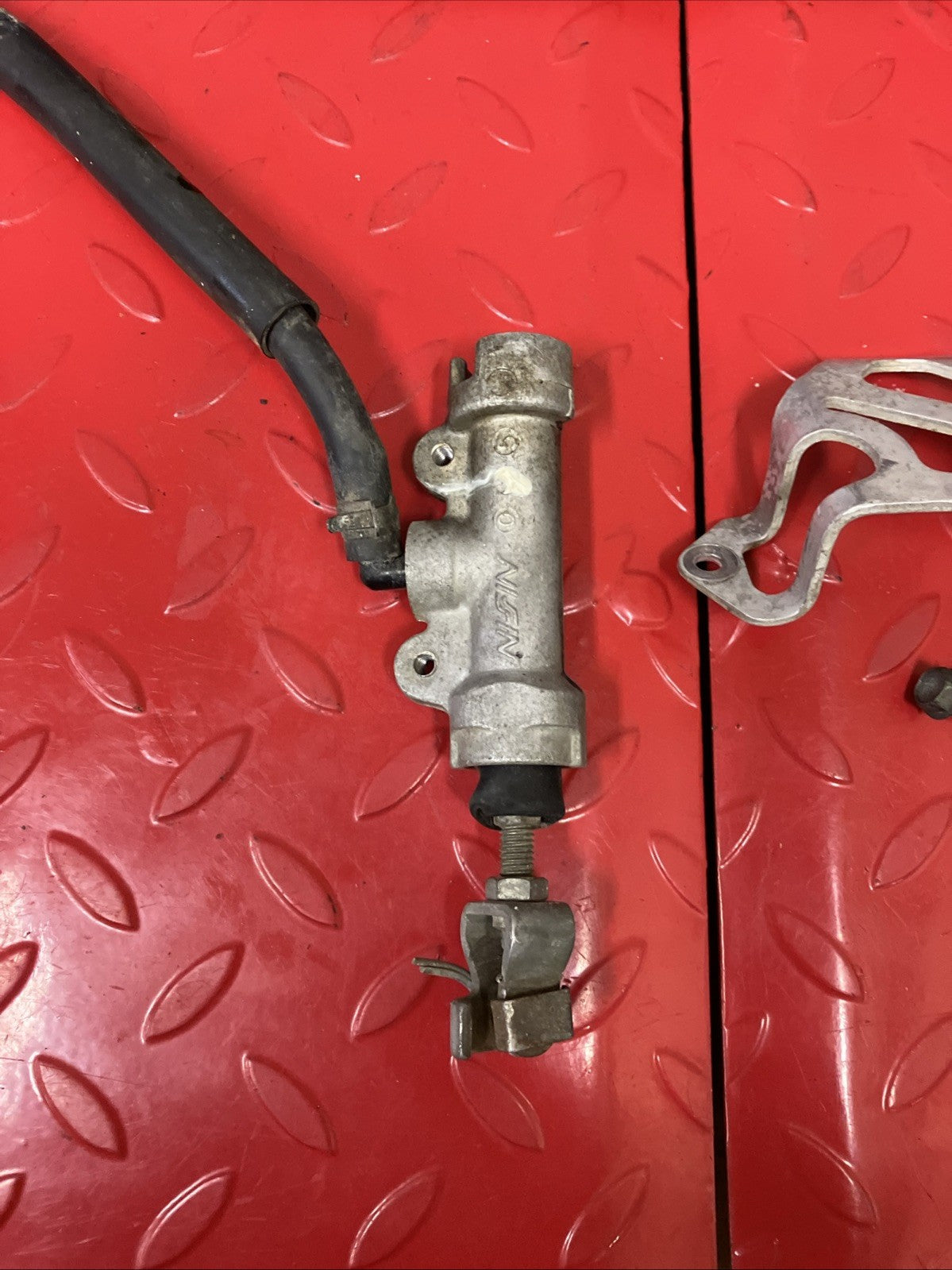 Honda CR250R 1991 Rear brake assembly caliper master cylinder hose 125 500 1990