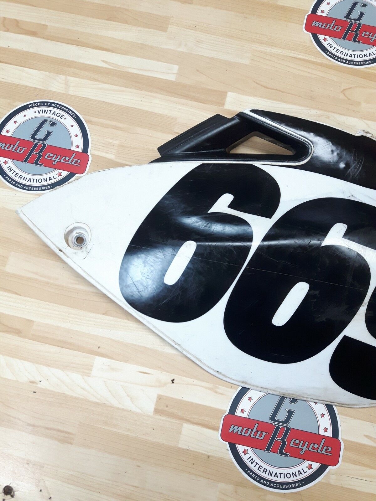 Yamaha YZ250F 2007 Left side cover panel number plate plastic fairing 2006 -09 G