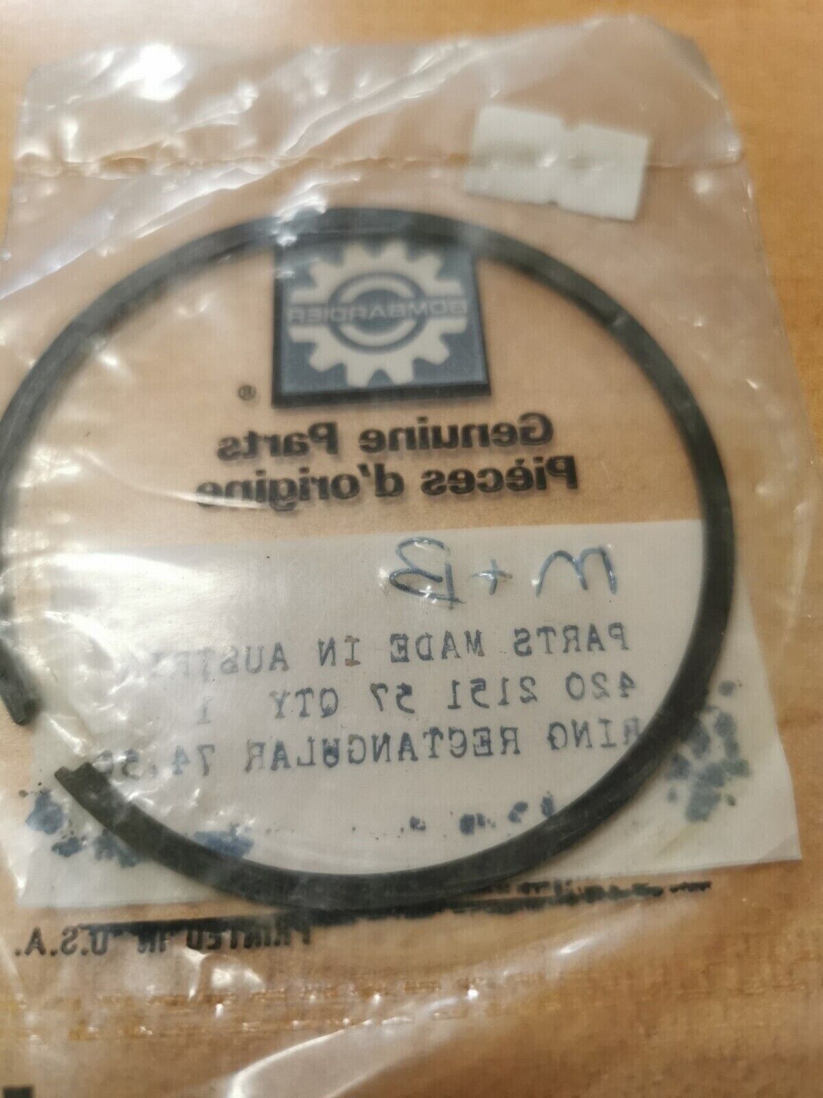 NOS CAN-AM TNT MX PISTON RING 74.50 MM 2ST OVER 420-2151-57 CA2