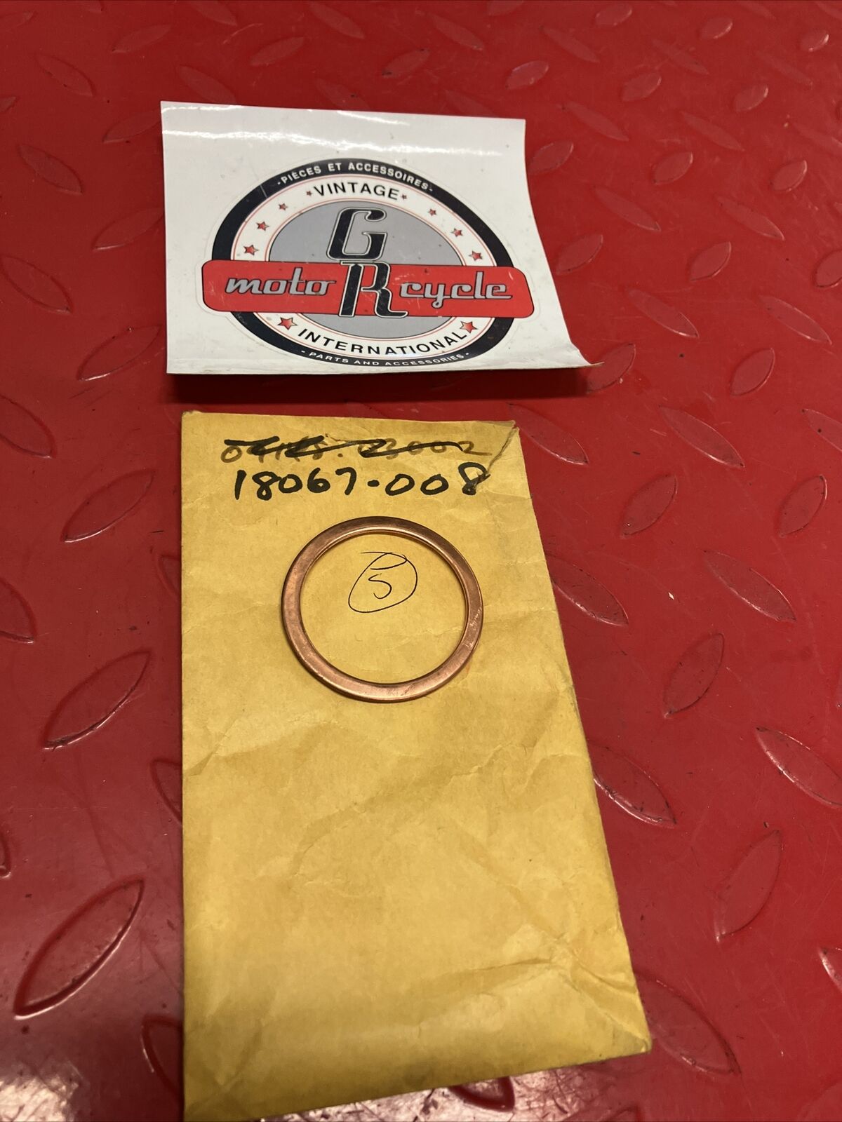 NOS KAWASAKI H1 EXHAUST PIPE GASKET 18067-008 K18