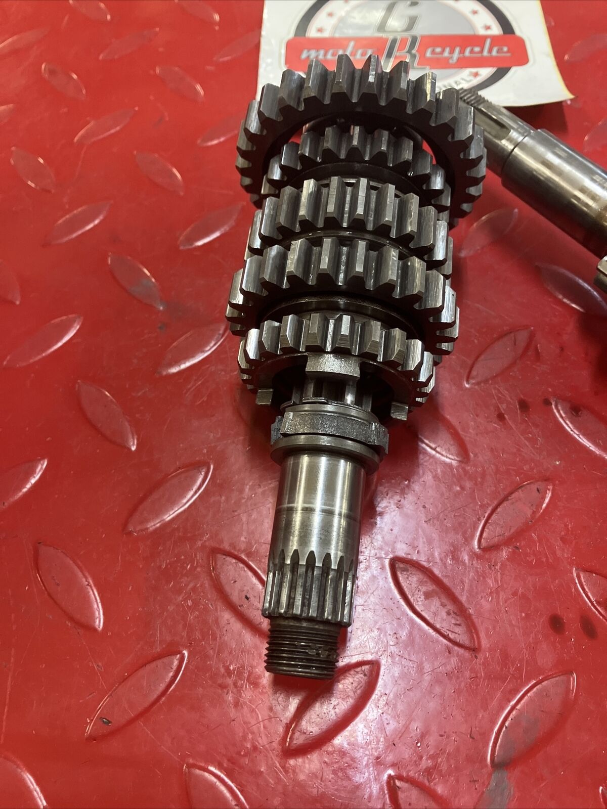 Suzuki RM125 1980 transmission mainshaft countershaft main counter shaft gear