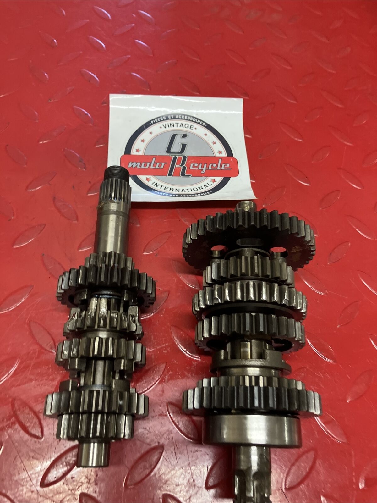 Honda XL350R 1984 transmission mainshaft countershaft main counter shaft gear