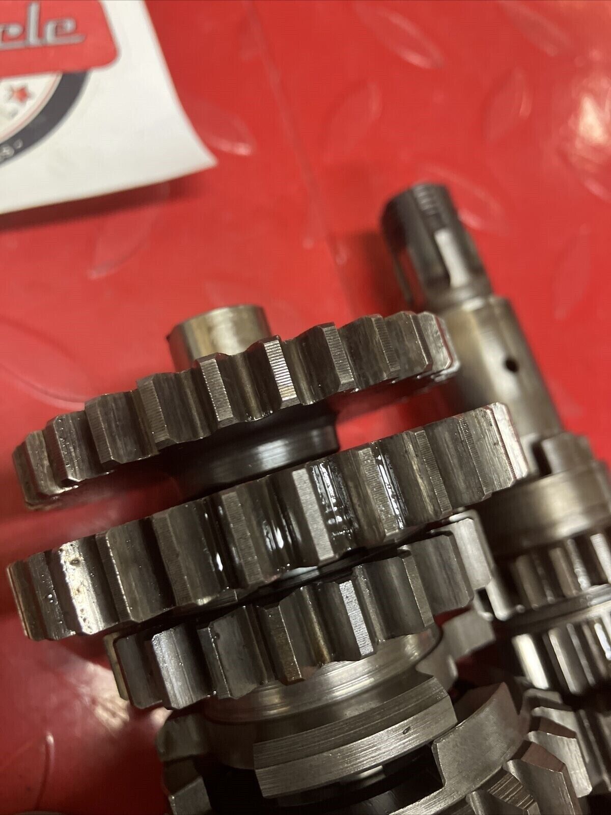 Suzuki RV125 1975 transmission shaft gear gearshift gear shift drum cam forks