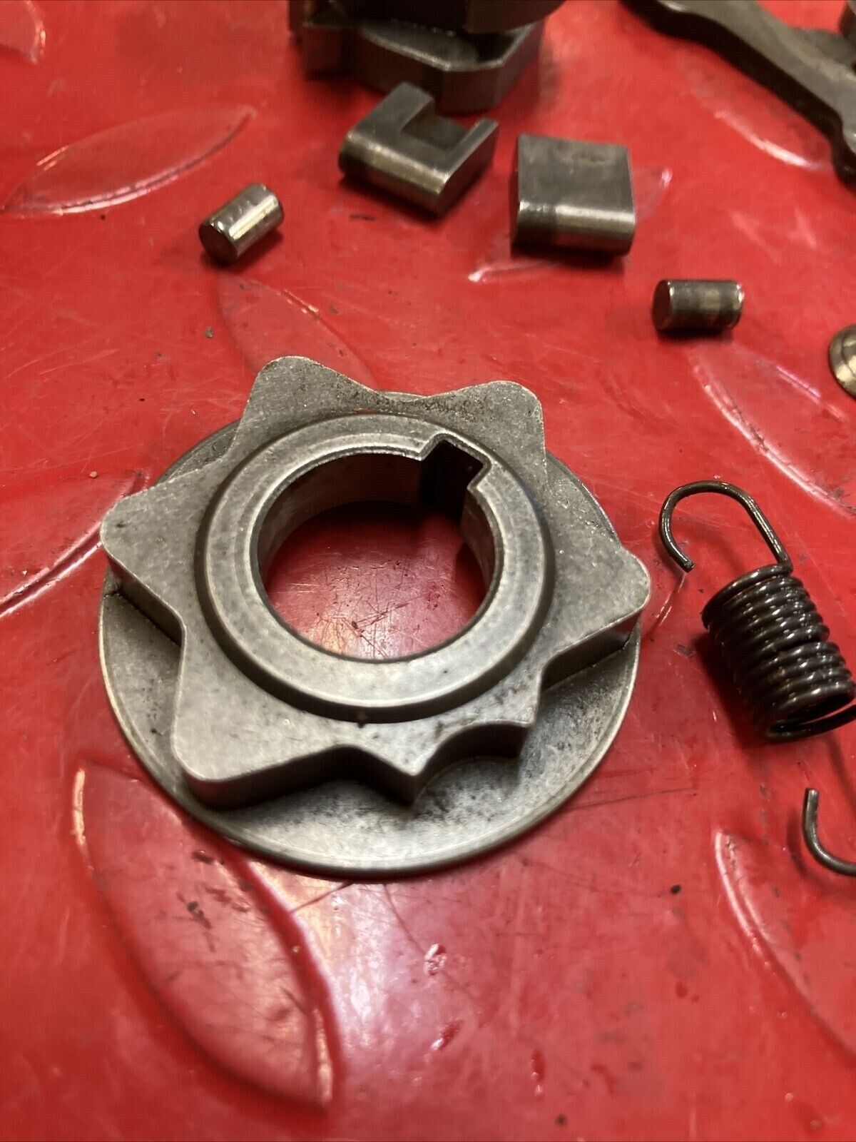 Suzuki RM125 1985 transmission gearshift gear shift drum cam gear stopper arm 2