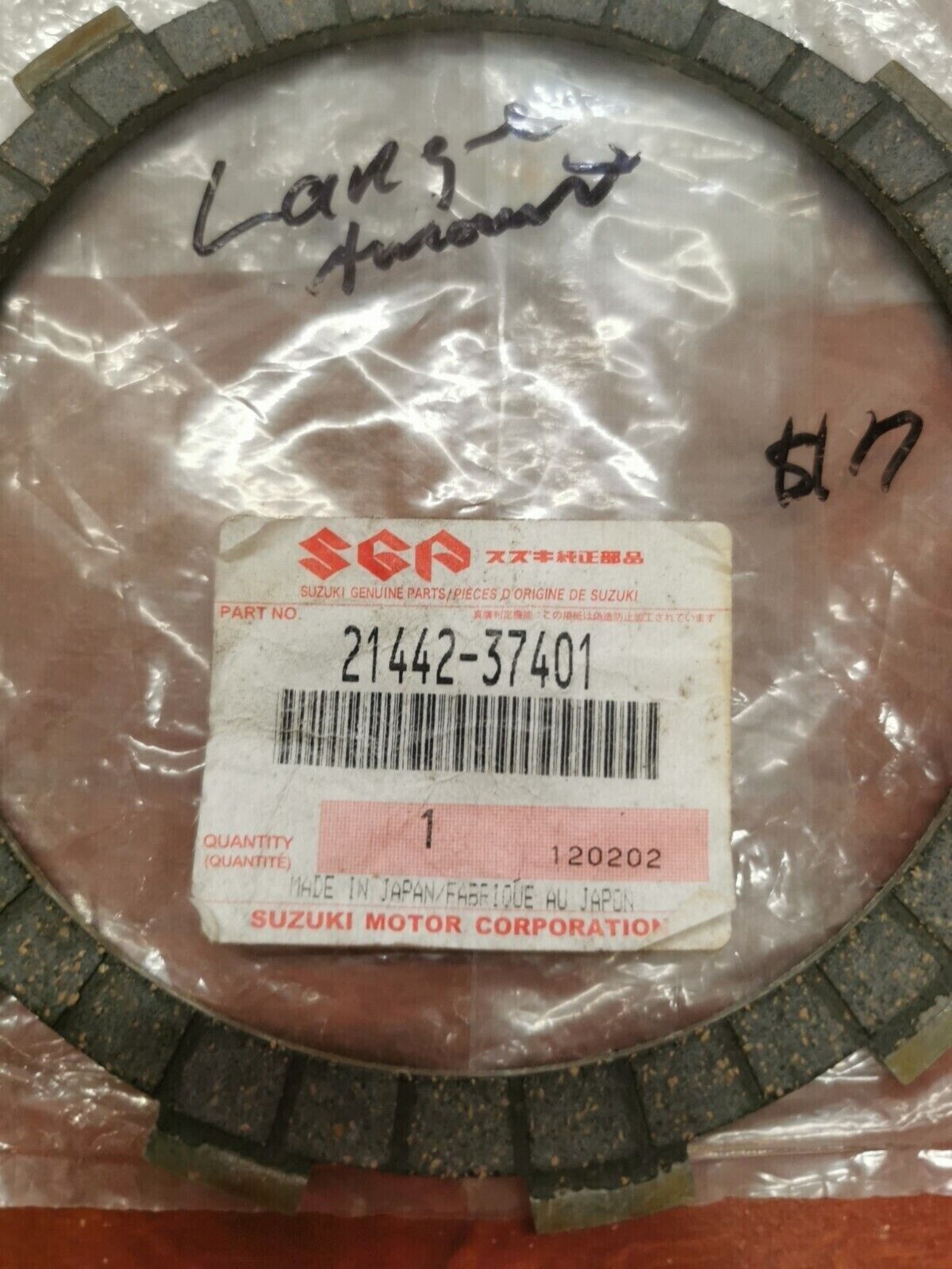 NOS Suzuki GV1400 VL800 LS650 VZ800 CLUTCH DRIVE PLATE 21442-37401 S21