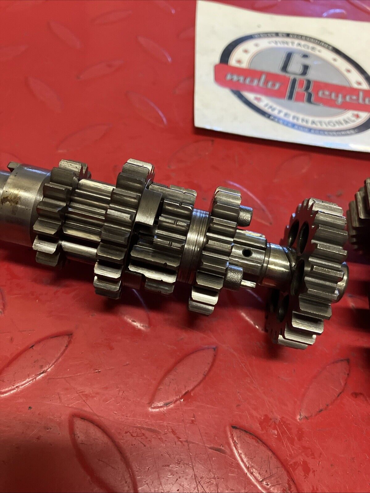 Kawasaki G4TR 1973 transmission mainshaft countershaft main counter shaft gear