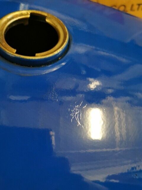 NOS Yamaha 1976 RD200 FUEL TANK (FRENCH BLUE) 398-24110-Y0-04