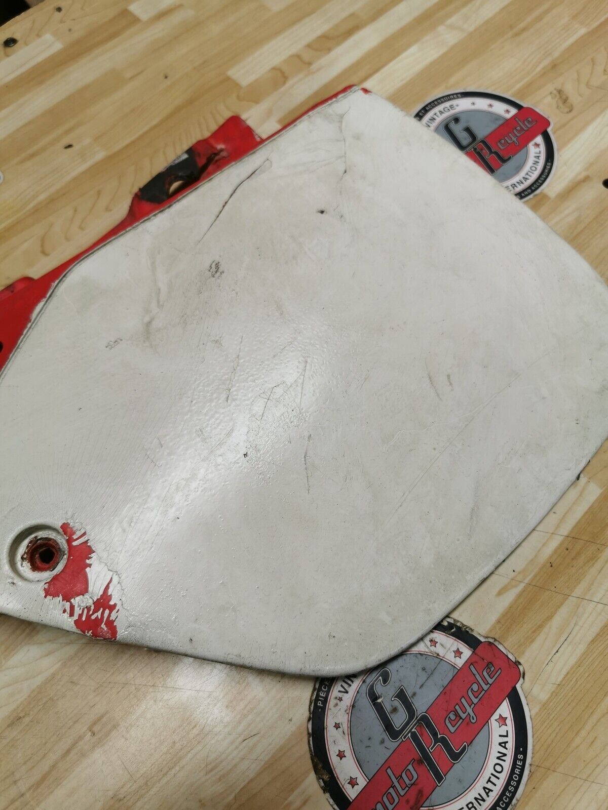 Honda CR250R 1989 Left side cover panel number plate CR125R CR500R