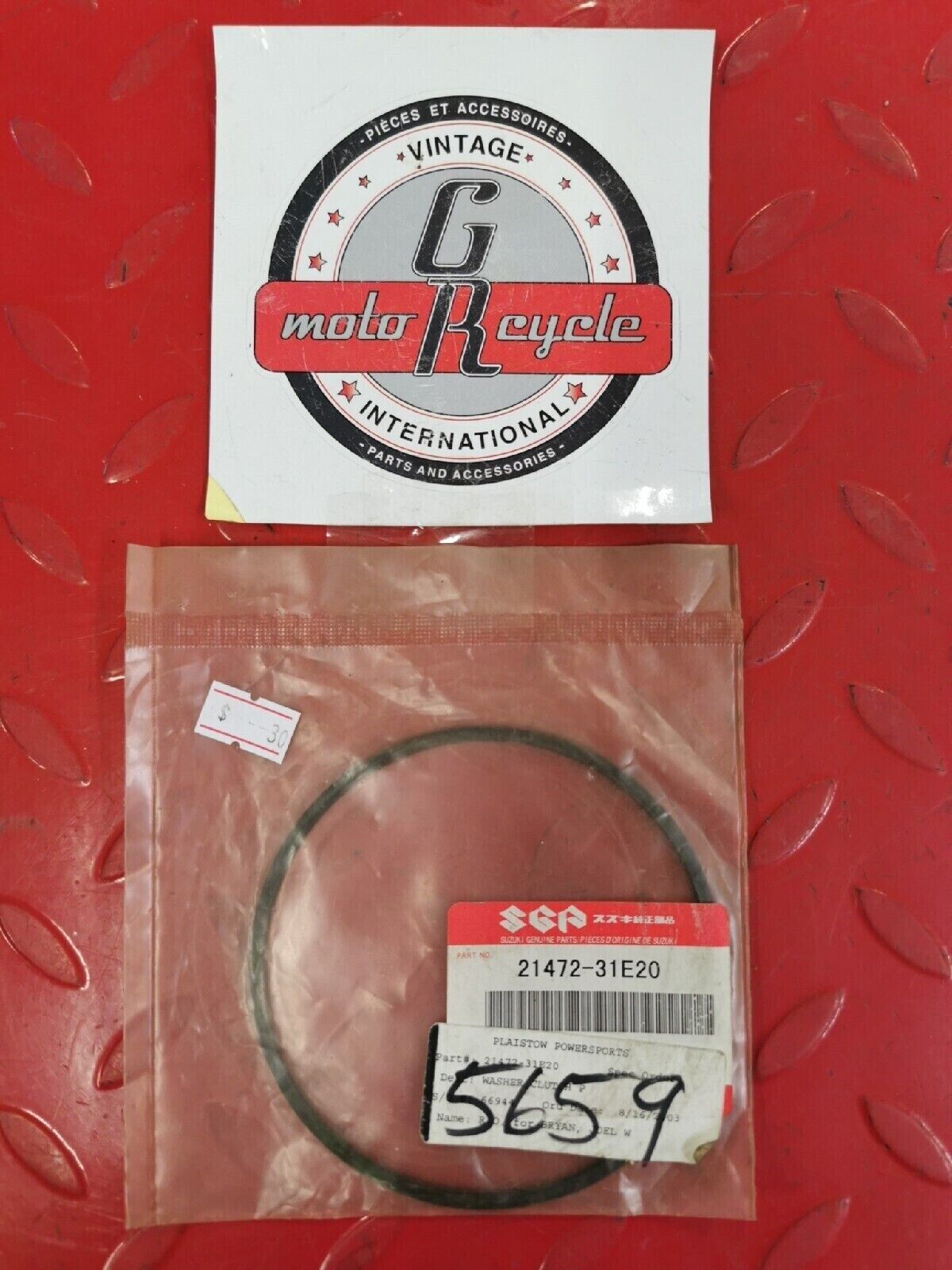 NOS SUZUKI CLUTCH PLATE WASHER 21472-31E20 S11