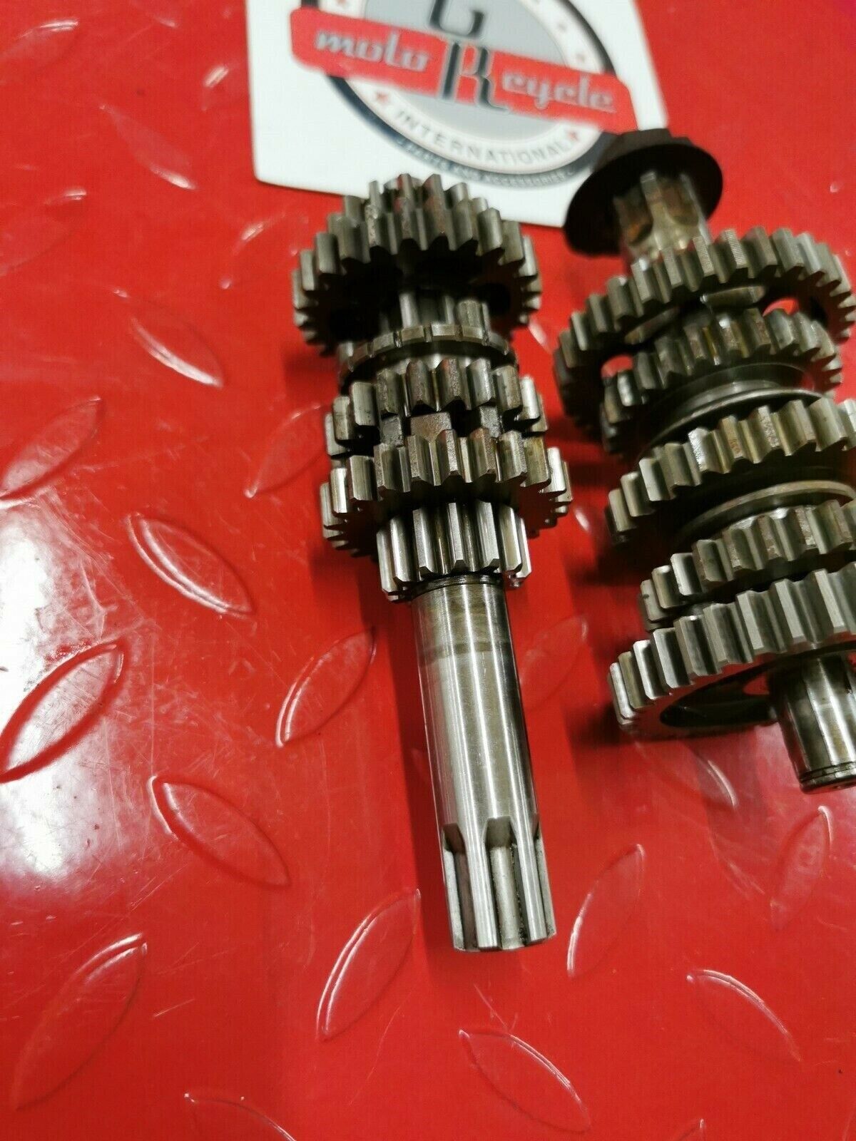 Kawasaki KX80 1979 transmission mainshaft countershaft main counter shaft gear