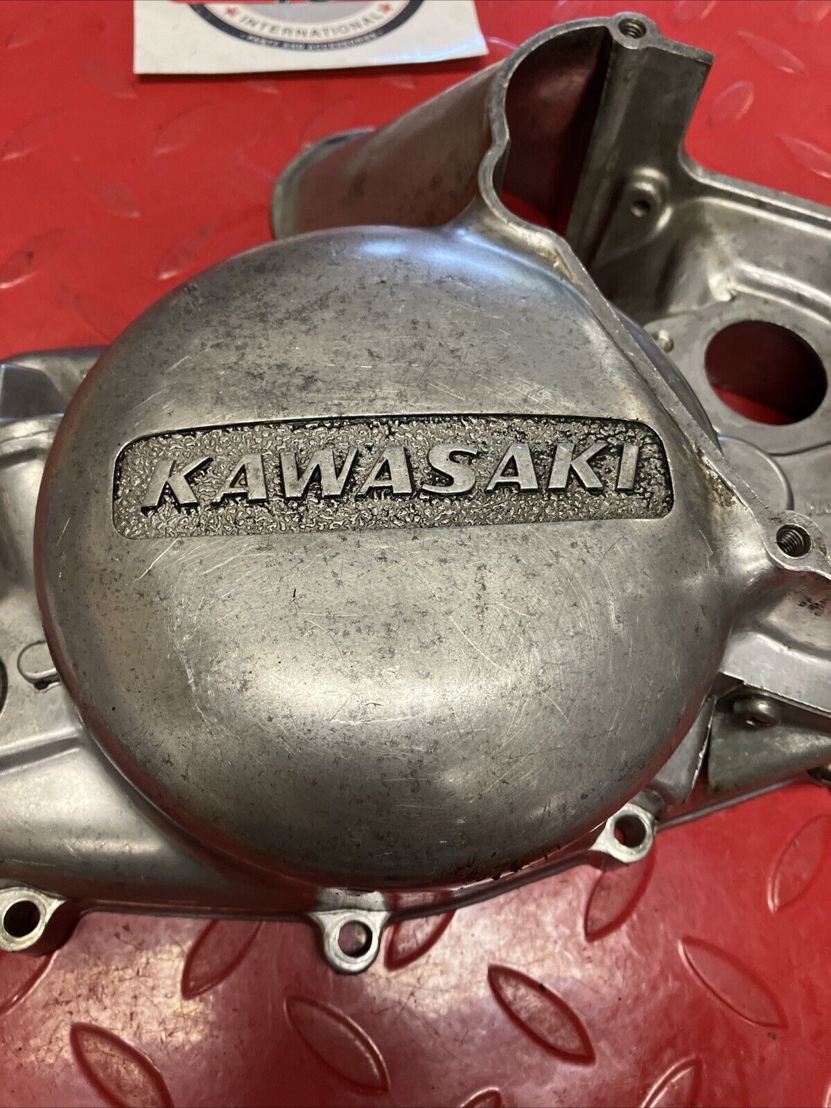 Kawasaki KS125 KD125 KE125 1974 1975 Right crankcase clutch cover U3