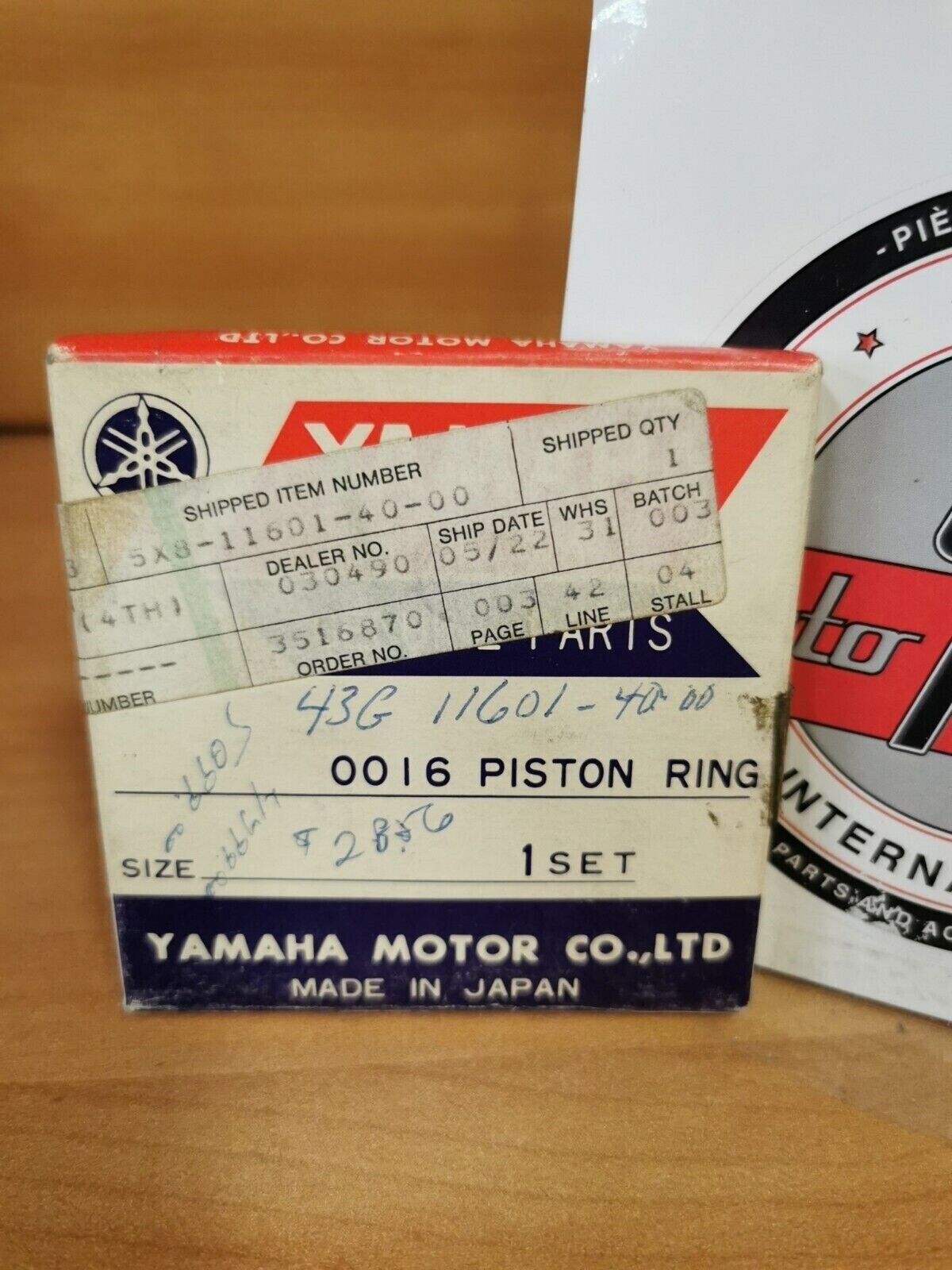 NOS YAMAHA IT175 1982 1983 RING PISTON SET 4th O/S 3X3-11610-40 Y48