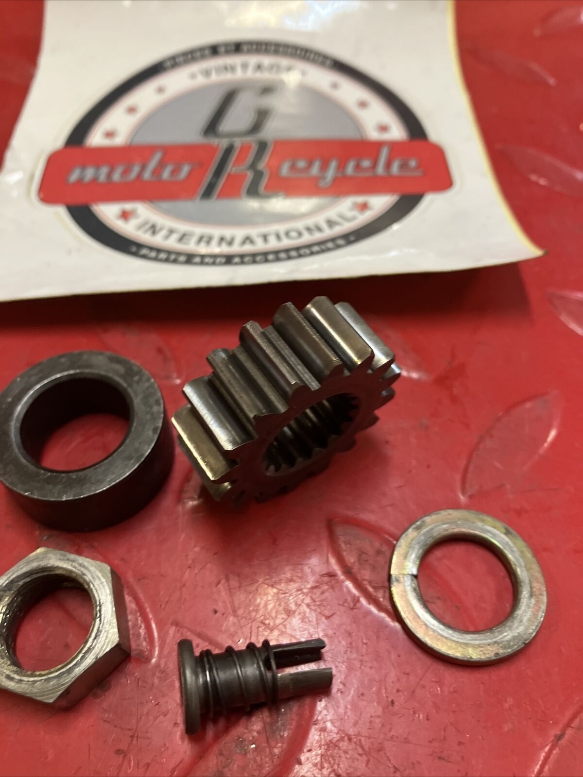 Honda XR80R 1986 primary drive gear nut washer